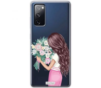 Чохол для Samsung Galaxy S20 FE (G780) MixCase зі стразами дівчина з квітами