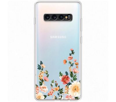 Чохол для Samsung Galaxy S10+ (G975) Mixcase квіти квіточки