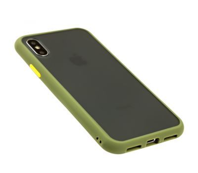 Чохол для iPhone X/Xs "LikGus Maxshield" зелений/жовтий 3068587