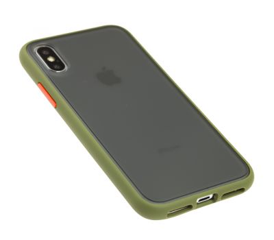 Чохол для iPhone X/Xs "LikGus Maxshield" зелений/червоний 3068590