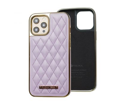Чохол для iPhone 12 Pro Max Puloka leather case фіолетовий