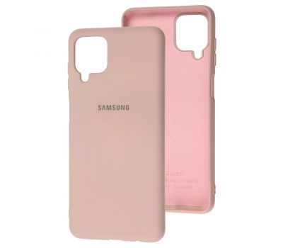 Чохол для Samsung Galaxy A12 (A125) Silicone Full рожевий / pink sand