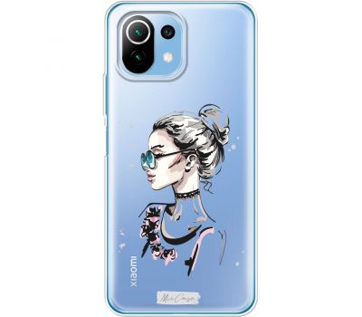 Чохол для Xiaomi Mi 11 Lite MixCase дівчина в окулярах