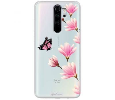 Чохол для Xiaomi Redmi Note 8 Pro MixCase метелики квіти