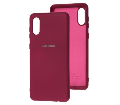 Чохол для Samsung Galaxy A02 (A022) Silicone Full бордовий / marsala