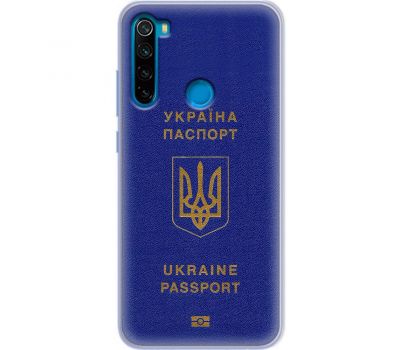 Чохол для Xiaomi Redmi Note 8 MixCase патріотичні Україна паспорт