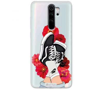 Чохол для Xiaomi Redmi Note 8 Pro MixCase дівчина квіти кеди