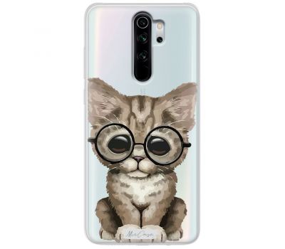 Чохол для Xiaomi Redmi Note 8 Pro MixCase тварини кошеня в окулярах