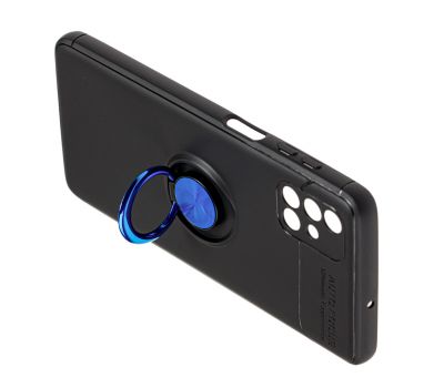 Чохол для Samsung Galaxy M51 (M515) Deen ColorRing з кільцем чорний / синій 3081736
