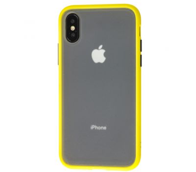 Чохол для iPhone X/Xs "LikGus Maxshield" жовтий
