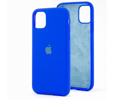 Чохол для iPhone 11 Silicone Full синій / shiny blue