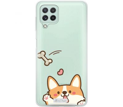 Чохол для Samsung Galaxy A22 (A225) / M32 (M325) MixCase собачки корги з кісточкою