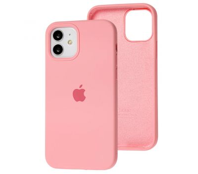 Чохол для iPhone 12/12 Pro Square Full silicone рожевий / light pink