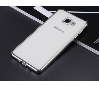Чохол для Samsung Galaxy A3 2016 (A310) з окантовкою сріблястий 309796