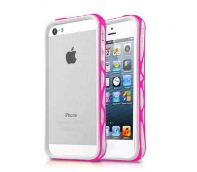 Бампер для iPhone 5 Venum white-pink