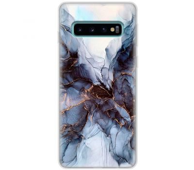 Чохол для Samsung Galaxy S10 (G973) MixCase мармур темно-бірюзовий