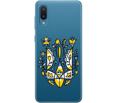 Чохол для Samsung Galaxy A02 (A022) MixCase патріотичний "герб із квітів"