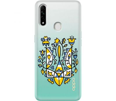 Чохол для Oppo A31 MixCase патріотичний "герб із квітів"