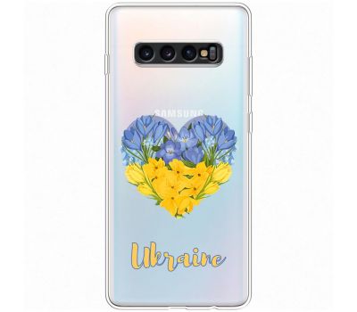 Чохол для Samsung Galaxy S10+ (G975) MixCase патріотичний "серце" з квітами
