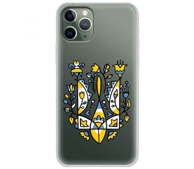 Чохол для iPhone 11 Pro Max MixCase патріотичний "герб із квітів"