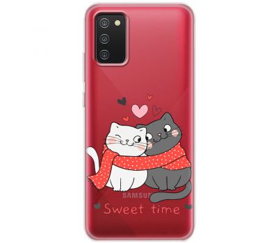 Чохол для Samsung A02s (A025) MixCase день закоханих закохані коти