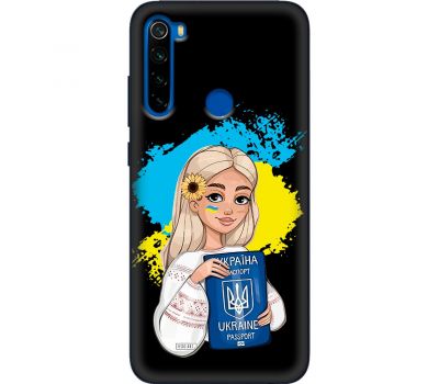 Чохол для Xiaomi Redmi Note 8T MixCase патріотичні паспорт українки