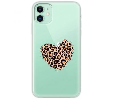 Чохол для iPhone 11 MixCase Леопард серце