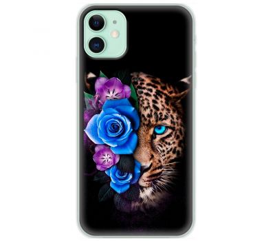 Чохол для iPhone 11 MixCase Леопард у квітах