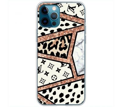 Чохол для iPhone 13 Pro Max MixCase Леопард Louis Vuitton мозаїка