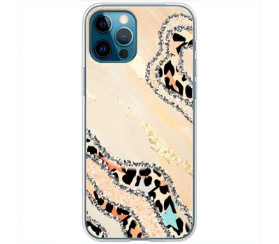 Чохол для iPhone 14 Pro MixCase Леопард кристал