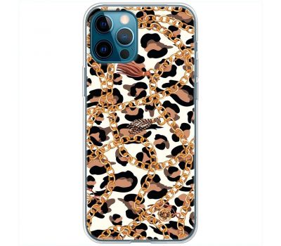 Чохол для iPhone 14 Pro MixCase Леопард ланцюжок