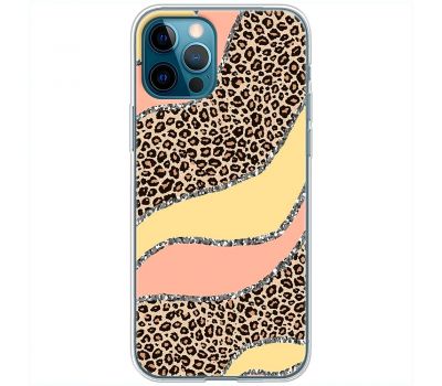 Чохол для iPhone 14 Pro Max MixCase Леопард жовто-рожевий