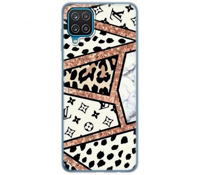 Чохол для Samsung Galaxy A12 / M12 MixCase Леопард Louis Vuitton мозаїка