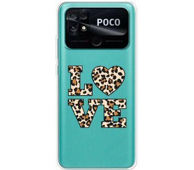 Чохол для Xiaomi Poco С40 MixCase Леопард love