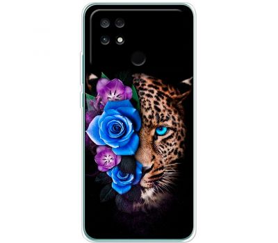 Чохол для Xiaomi Poco С40 MixCase Леопард у квітах