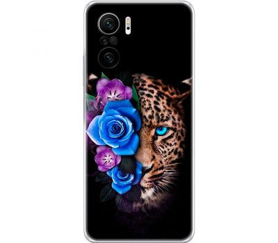Чохол для Xiaomi Poco F3 MixCase Леопард у квітах