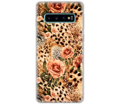 Чохол для Samsung Galaxy S10 (G973) MixCase Леопард троянди