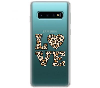 Чохол для Samsung Galaxy S10 (G973) MixCase Леопард love