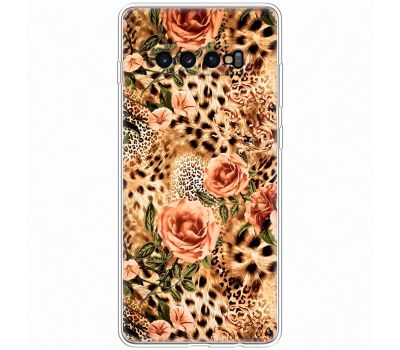 Чохол для Samsung Galaxy S10+ (G975) MixCase Леопард троянди