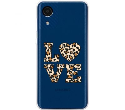 Чохол для Samsung Galaxy A03 Core (A032) MixCase Леопард love