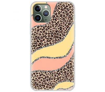 Чохол для iPhone 11 Pro MixCase Леопард жовто-рожевий