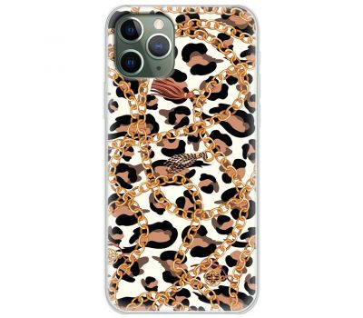 Чохол для iPhone 11 Pro MixCase Леопард ланцюжок
