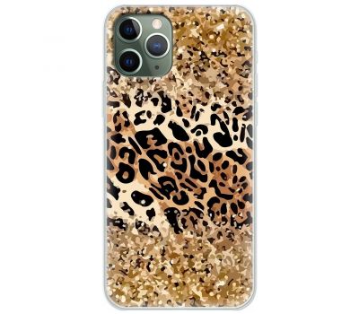 Чохол для iPhone 11 Pro MixCase Леопард у блискітках