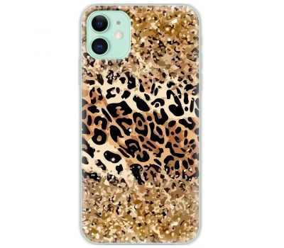 Чохол для iPhone 12 MixCase Леопард у блискітках