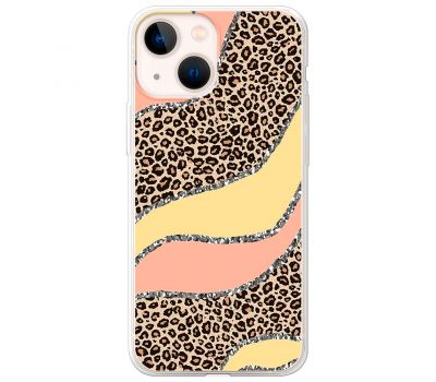 Чохол для iPhone 13 mini MixCase Леопард жовто-рожевий