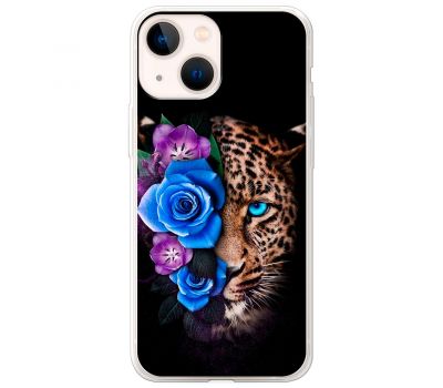 Чохол для iPhone 13 mini MixCase Леопард у квітах