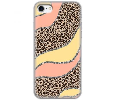 Чохол для iPhone 7/8/SE MixCase Леопард жовто-рожевий