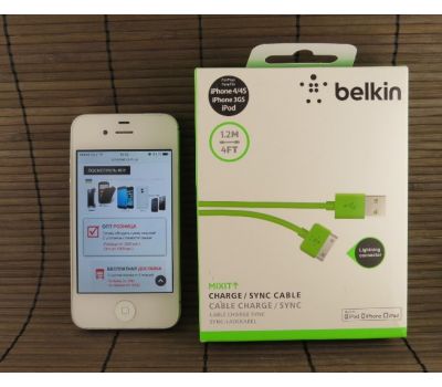 USB Cable iPhone 4 Green Belkin