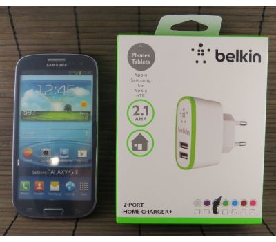 Сетевой адаптер Belkin-2.1A 2xUSB белый 100%orig