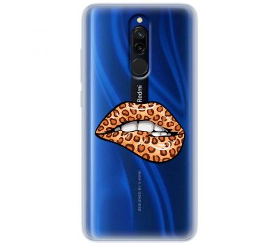 Чохол для Xiaomi Redmi 8 MixCase Леопард губи